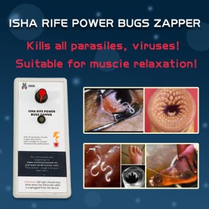 ISHA RIFE Adjustable power bugs zapper killer of parasites and worms